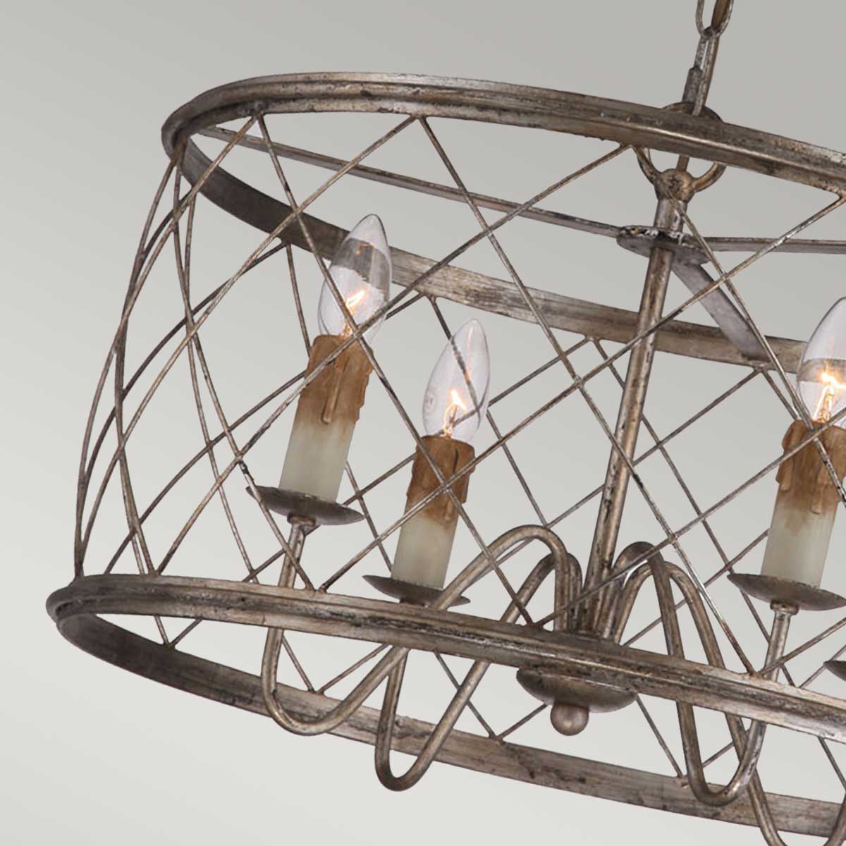 Quoizel Pendant from the Dury range. Dury 4 Light Pendant Chandelier Product Code = QZ-DURY-P