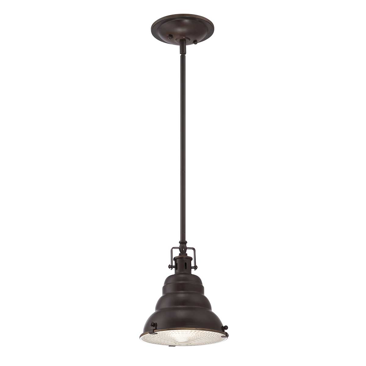 Quoizel Pendant from the East Vale range. East Vale 1 Light Mini Pendant Product Code = QZ-EASTVALE-P-S