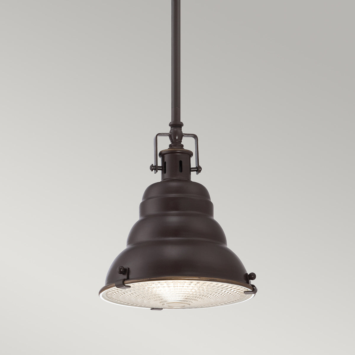 Quoizel Pendant from the East Vale range. East Vale 1 Light Mini Pendant Product Code = QZ-EASTVALE-P-S