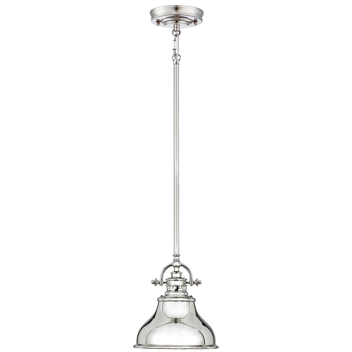 Quoizel Pendant from the Emery range. Emery 1 Light Mini Pendant Product Code = QZ-EMERY-P-S-IS