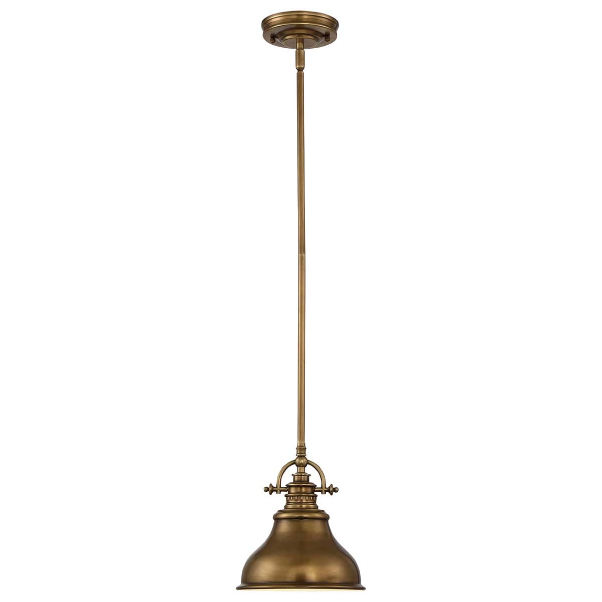Quoizel Pendant from the Emery range. Emery 1 Light Mini Pendant Product Code = QZ-EMERY-P-S-WS