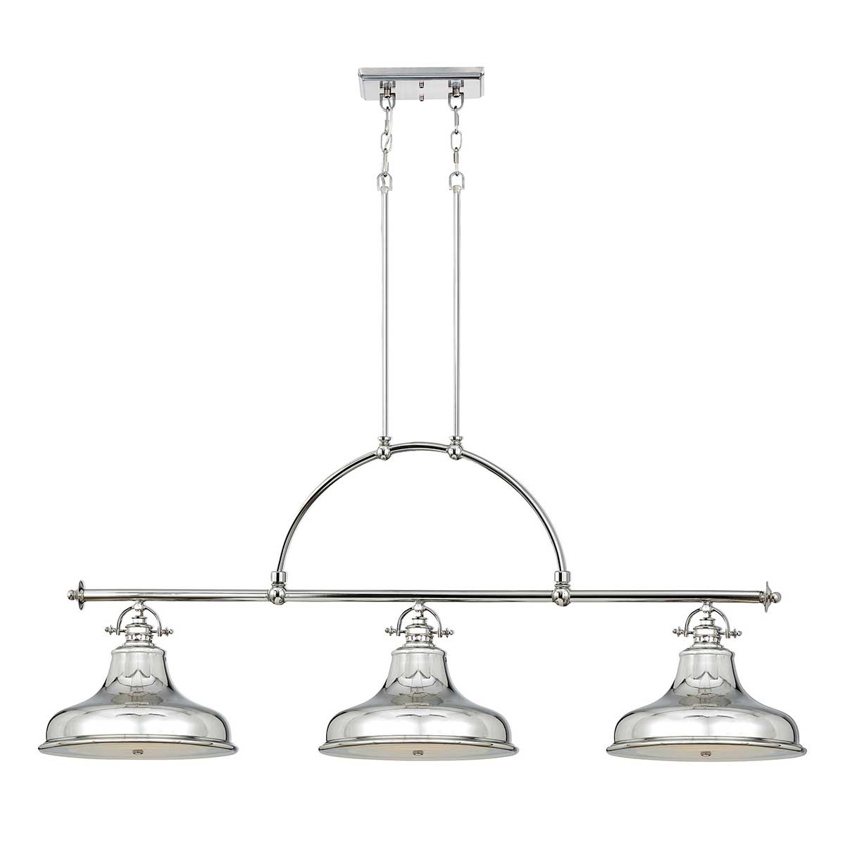 Quoizel Pendant from the Emery range. Emery 3 Light Island Light Product Code = QZ-EMERY3P-IS