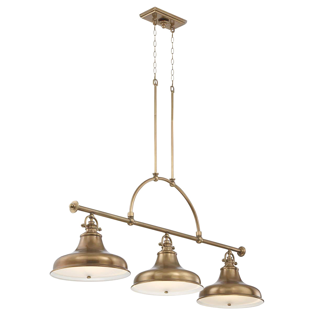 Quoizel Pendant from the Emery range. Emery 3 Light Island Chandelier Product Code = QZ-EMERY3P-WS