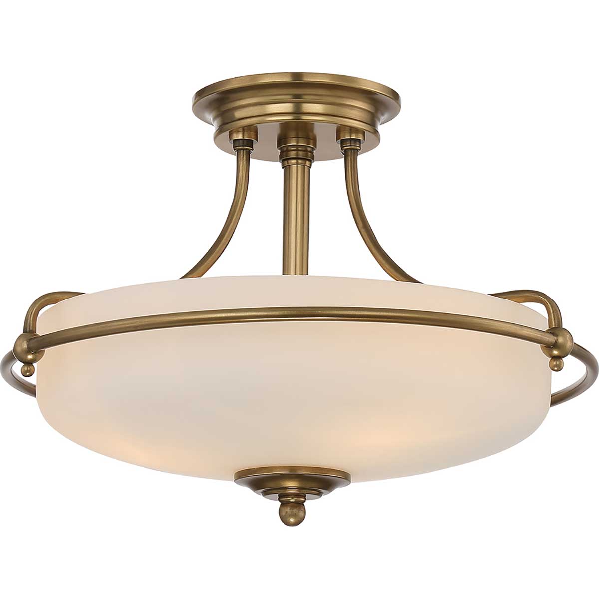 Quoizel Ceiling Semi-Flush from the Griffin range. Griffin 3 Light Semi-Flush Product Code = QZ-GRIFFIN-SFS-WS