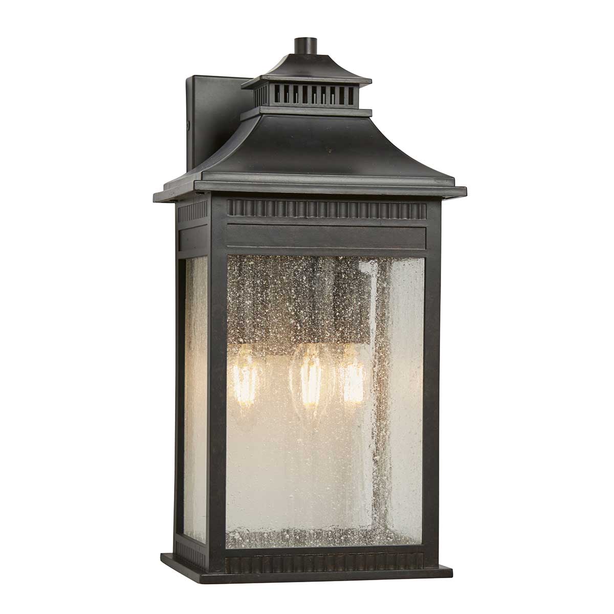 Quoizel Outdoor Wall Light from the Livingston range. Livingston 3 Light Large Wall Lantern Product Code = QZ-LIVINGSTON2-L