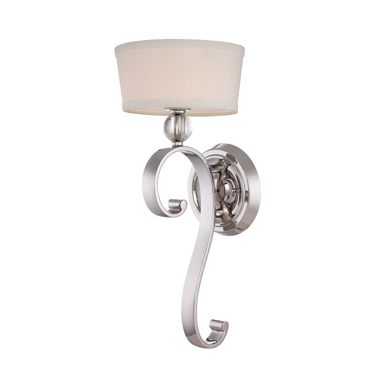 Quoizel Wall Light from the Madison Manor range. Madison Manor 1 Light Wall Light - Imperial Silver Product Code = QZ-MADISON-MANOR1-IS