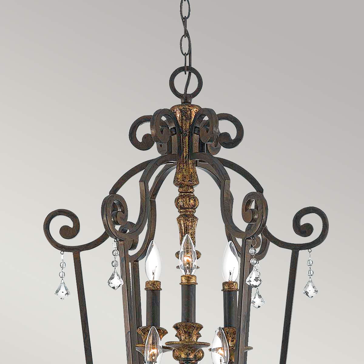 Quoizel Chandelier from the Marquette range. Marquette 6 Light Chandelier Product Code = QZ-MARQUETTE6-B