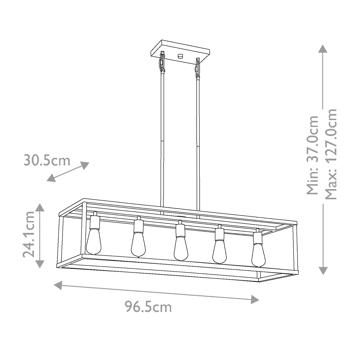 Quoizel Chandelier from the New Harbor range. New Harbor 5 Light Island Chandelier Product Code = QZ-NEW-HARBOR-ISLE