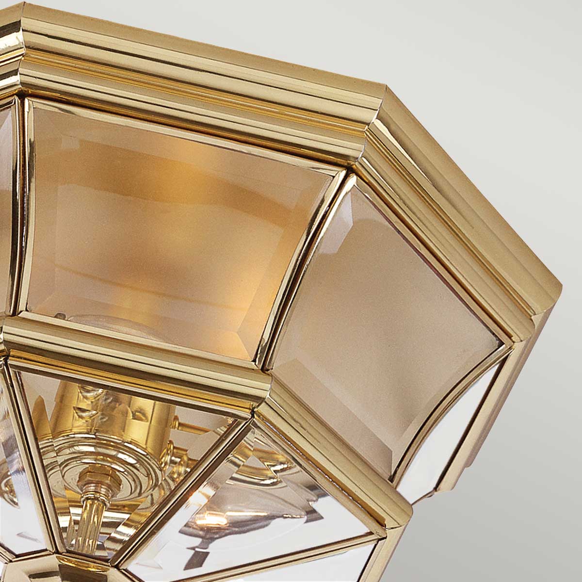 Quoizel Ceiling Flush from the Newbury range. Newbury 3 Light Flush Product Code = QZ-NEWBURY-F-PB