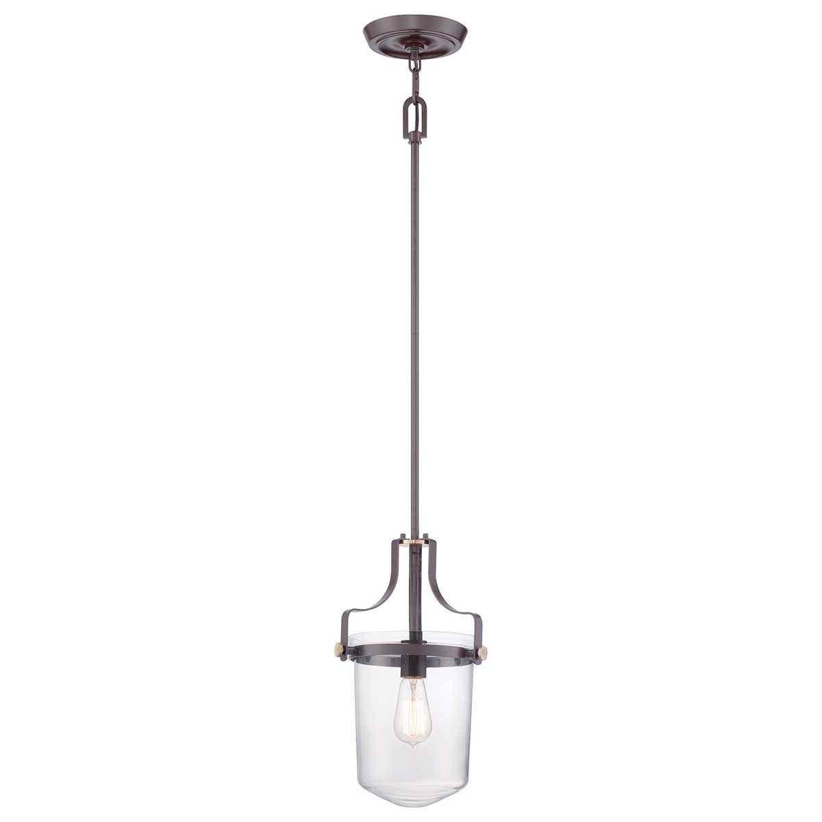 Quoizel Pendant from the Penn Station range. Penn Station 1 Light Mini Pendant Product Code = QZ-PENN-STATION-S-WT