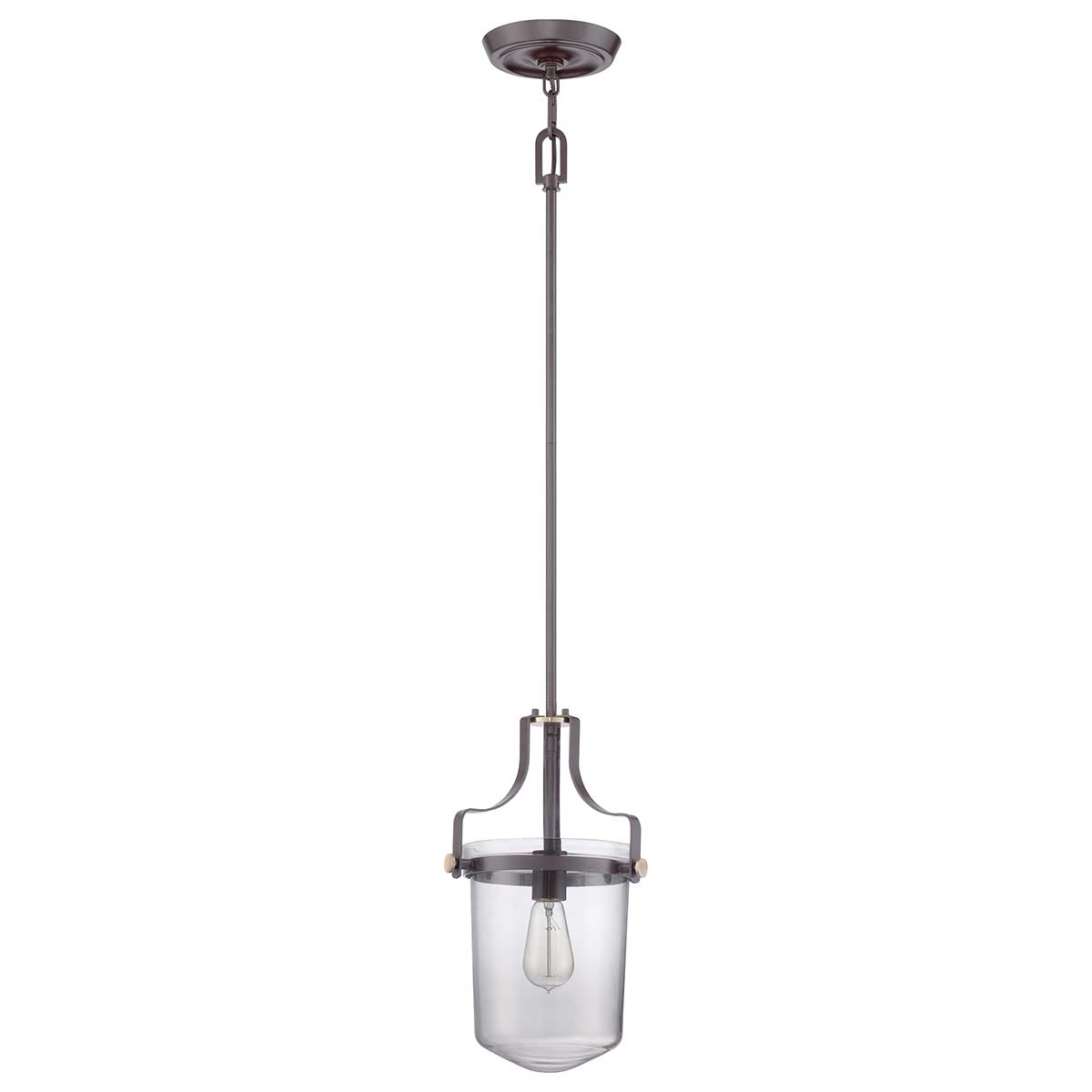 Quoizel Pendant from the Penn Station range. Penn Station 1 Light Mini Pendant Product Code = QZ-PENN-STATION-S-WT