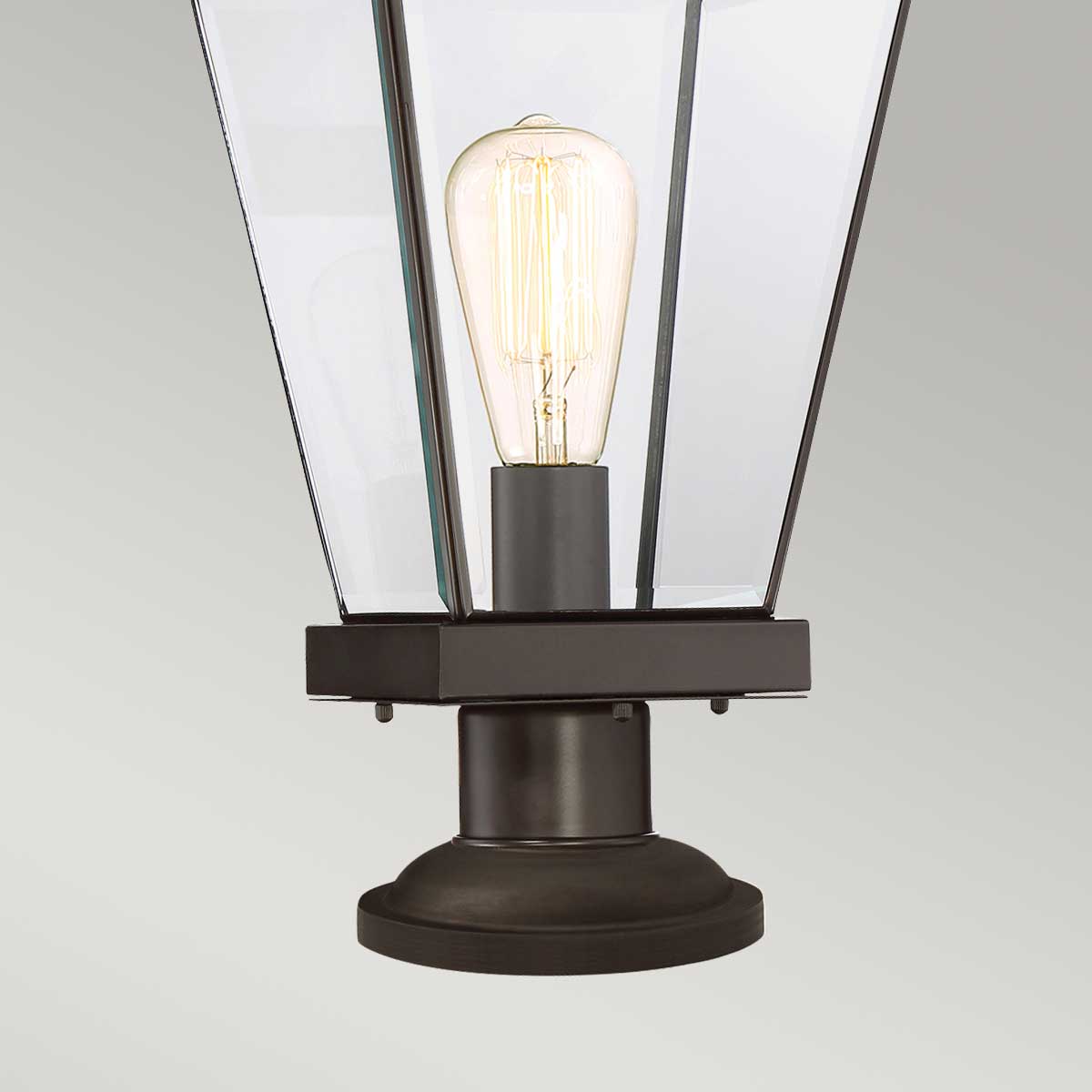 Quoizel Pedestal Lantern from the Ravine range. Ravine Medium Pedestal Product Code = QZ-RAVINE3-M