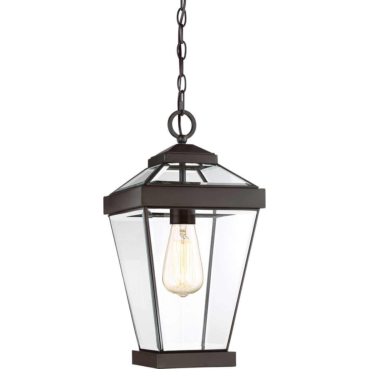 Quoizel Outdoor Hanging from the Ravine range. Ravine Medium Chain Lantern Product Code = QZ-RAVINE8-M