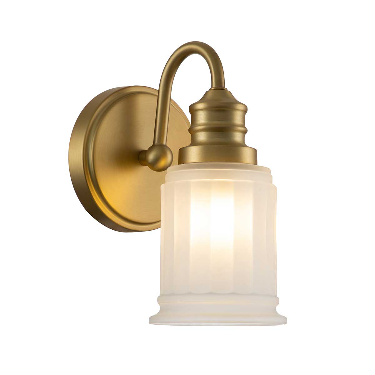 Quoizel Wall Light from the Swell range. Swell 1 Light Wall Light Product Code = QZ-SWELL1-BB-BATH