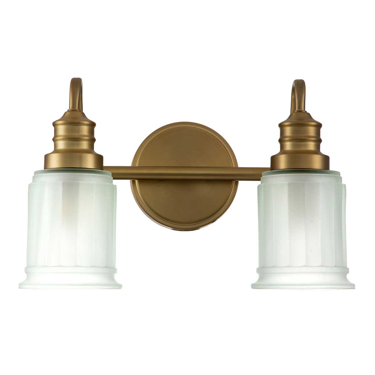 Quoizel Wall Light from the Swell range. Swell 2 Light Wall Light Product Code = QZ-SWELL2-BB-BATH
