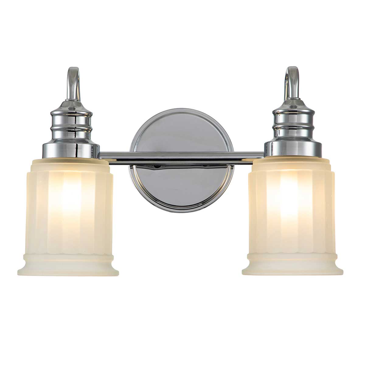 Quoizel Wall Light from the Swell range. Swell 2 Light Wall Light Product Code = QZ-SWELL2-PC-BATH