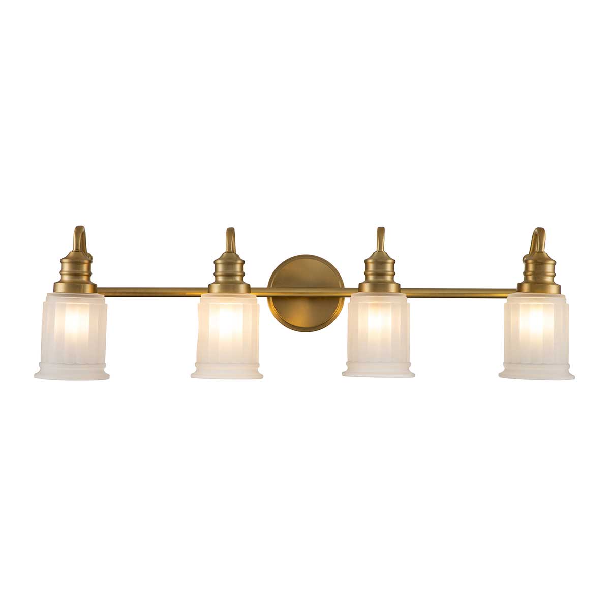 Quoizel Wall Light from the Swell range. Swell 4 Light Wall Light Product Code = QZ-SWELL4-BB-BATH