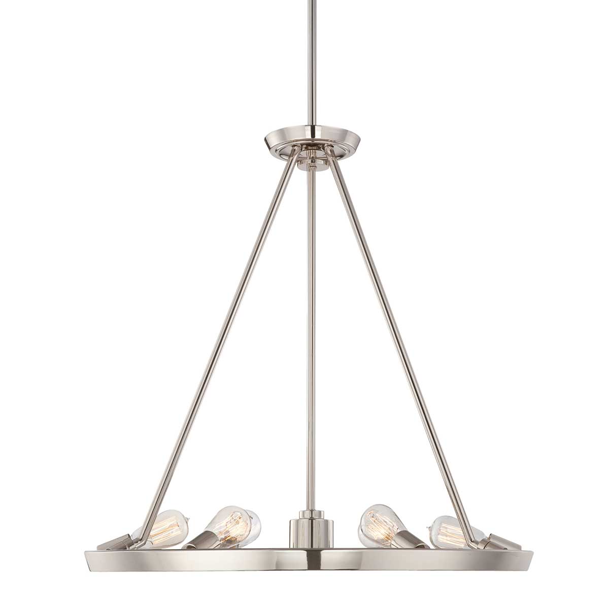 Quoizel Chandelier from the Theater Row range. Theater Row 6 Light Chandelier - Imperial Silver Product Code = QZ-THEATER-ROW6IS