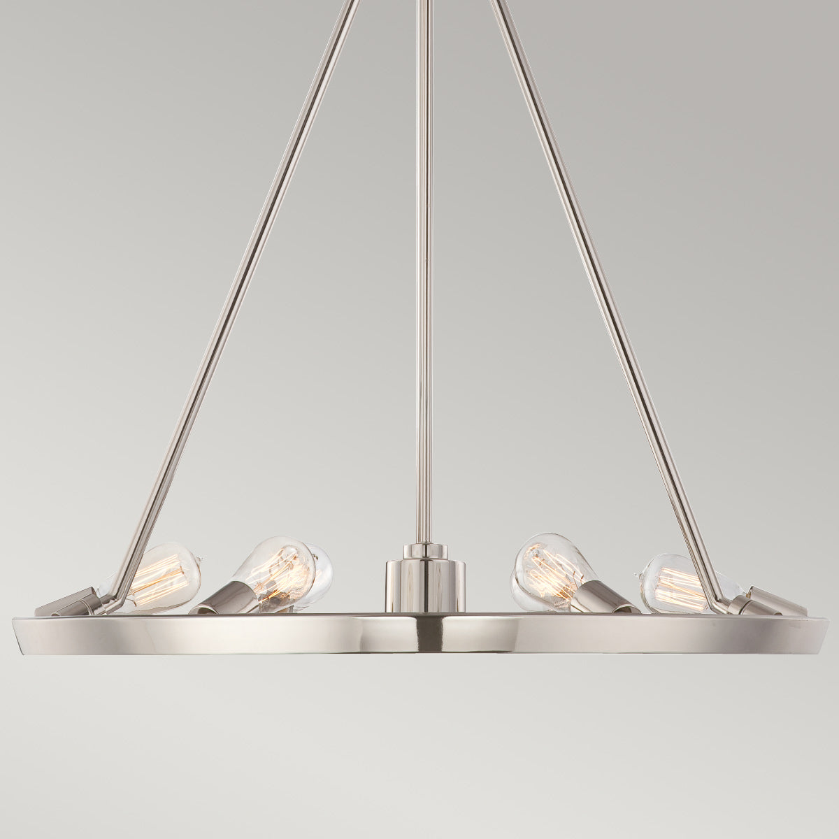 Quoizel Chandelier from the Theater Row range. Theater Row 6 Light Chandelier - Imperial Silver Product Code = QZ-THEATER-ROW6IS