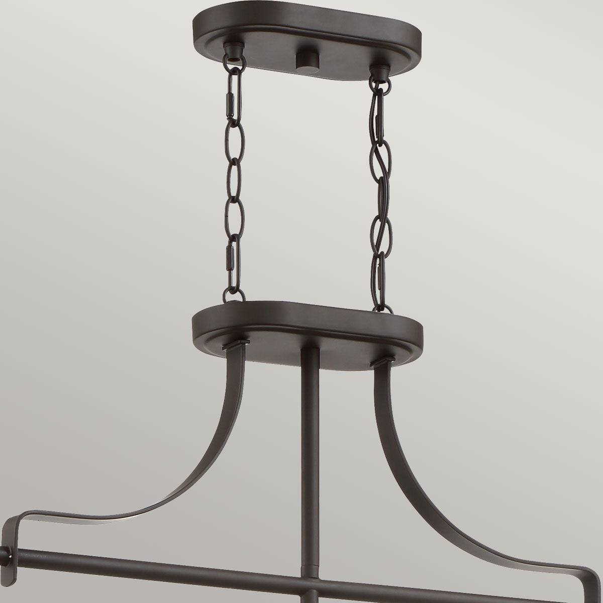 Quoizel Linear Chandelier from the Trilogy range. Trilogy 3 Light Island Light Product Code = QZ-TRILOGY-ISLE-OZ