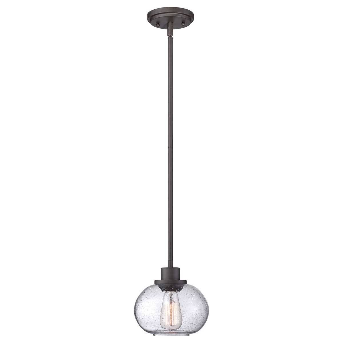Quoizel Pendant from the Trilogy range. Trilogy 1 Light Pendant - Old Bronze Product Code = QZ-TRILOGY-MP