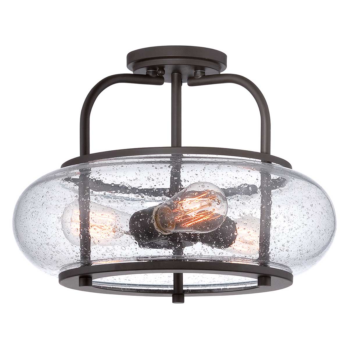 Quoizel Ceiling Semi-Flush from the Trilogy range. Trilogy 3 Light Medium Semi-Flush Product Code = QZ-TRILOGY-SF-M