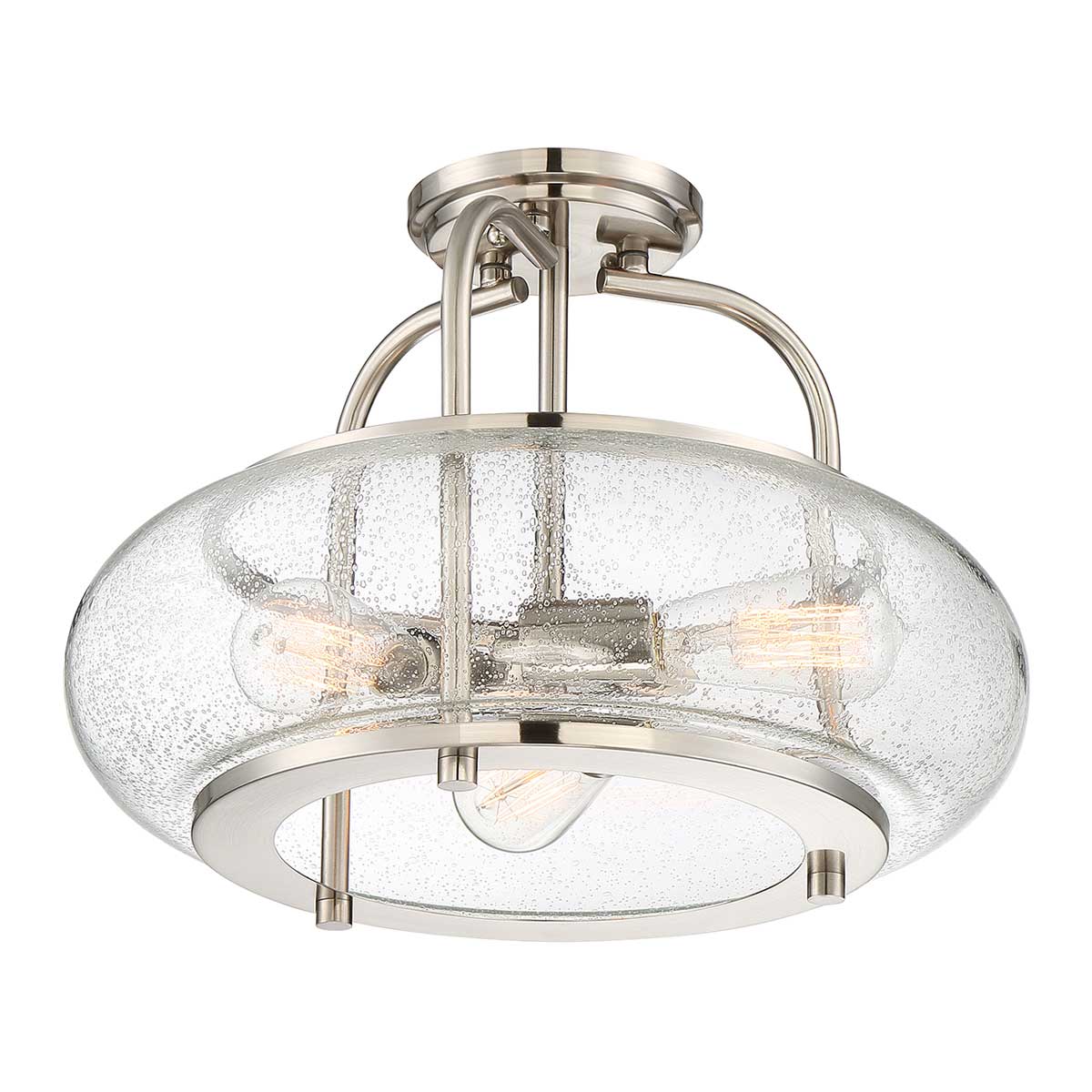 Quoizel Ceiling Semi-Flush from the Trilogy range. Trilogy 3 Light Semi-Flush Product Code = QZ-TRILOGY-SFM-BN