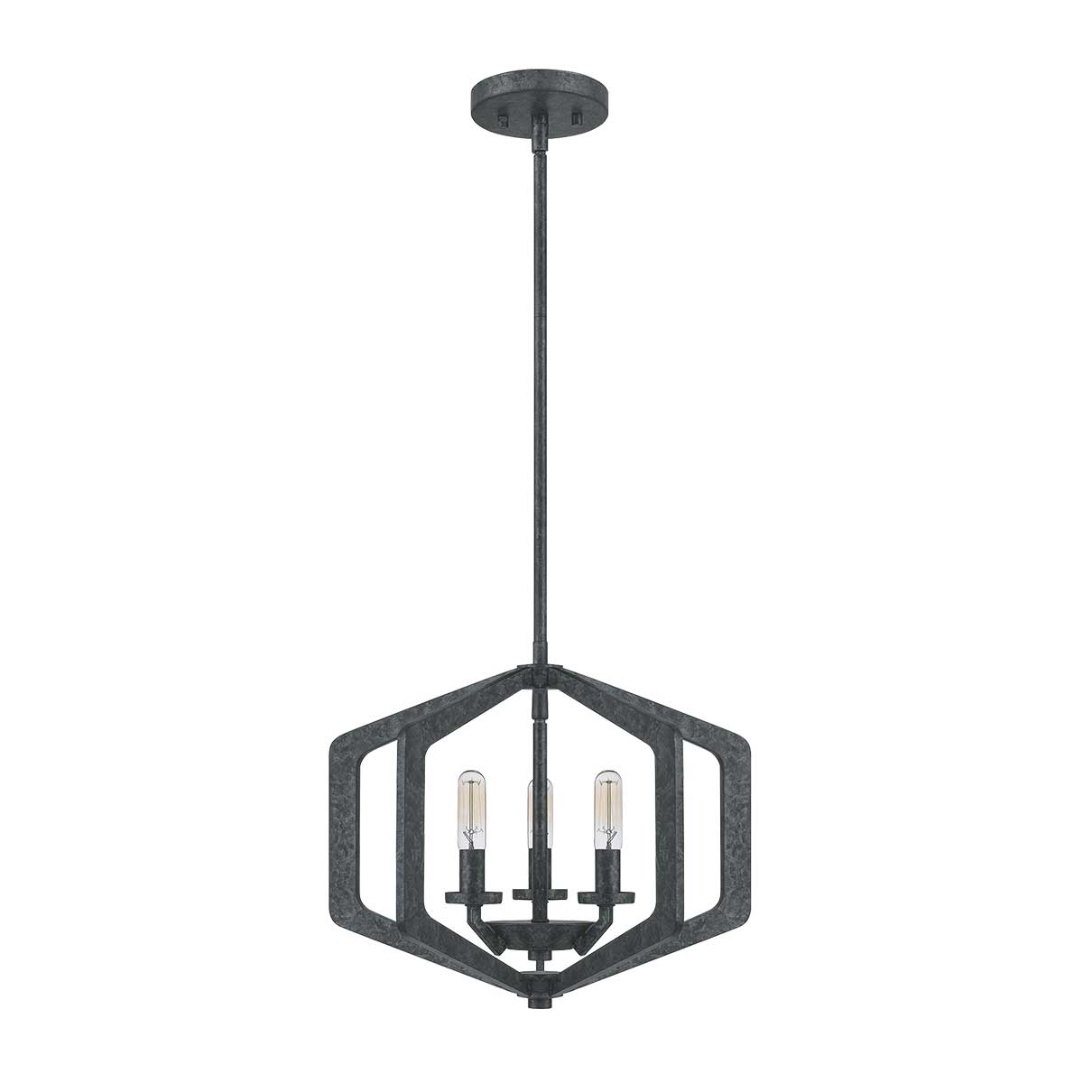 Quoizel Pendant from the Vanguard range. Vanguard 3 Light Pendant Product Code = QZ-VANGUARD-3P-OK