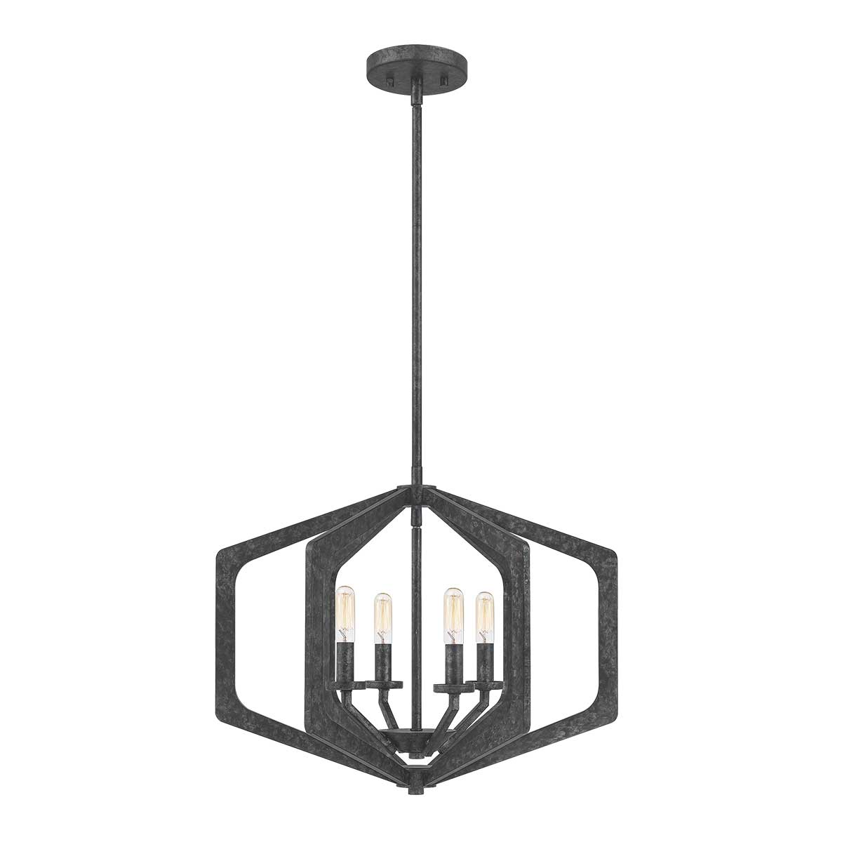 Quoizel Pendant from the Vanguard range. Vanguard 4 Light Pendant Product Code = QZ-VANGUARD-4P-OK