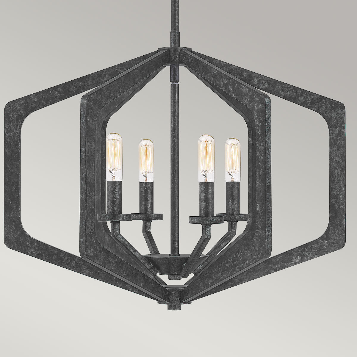 Quoizel Pendant from the Vanguard range. Vanguard 4 Light Pendant Product Code = QZ-VANGUARD-4P-OK