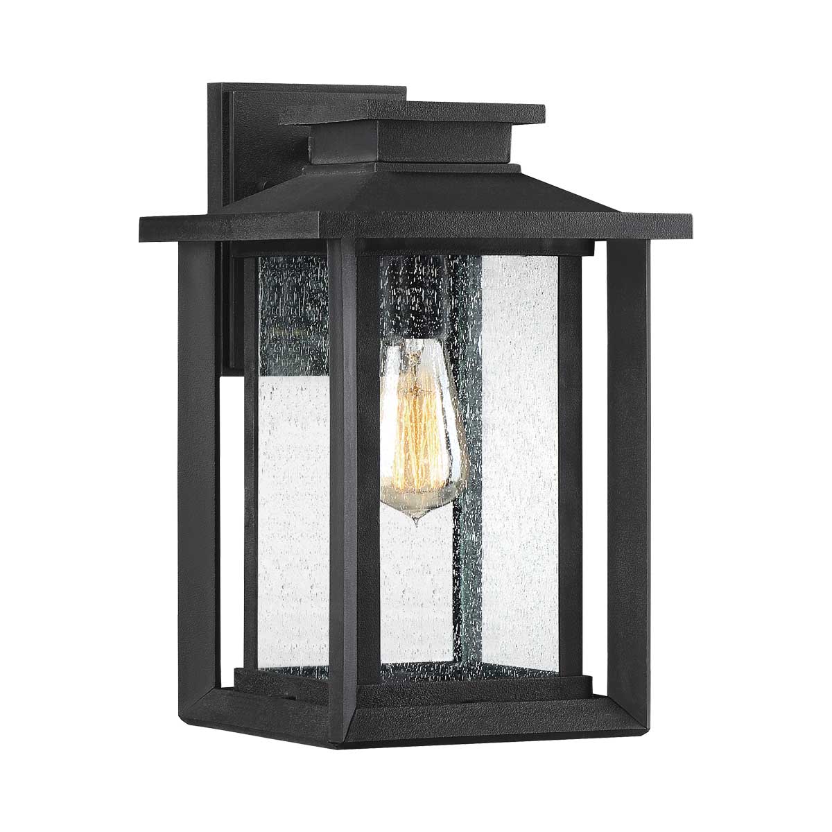 Quoizel Outdoor Wall Light from the Wakefield range. Wakefield 1 Wall Lantern - Medium Product Code = QZ-WAKEFIELD-M-TBK