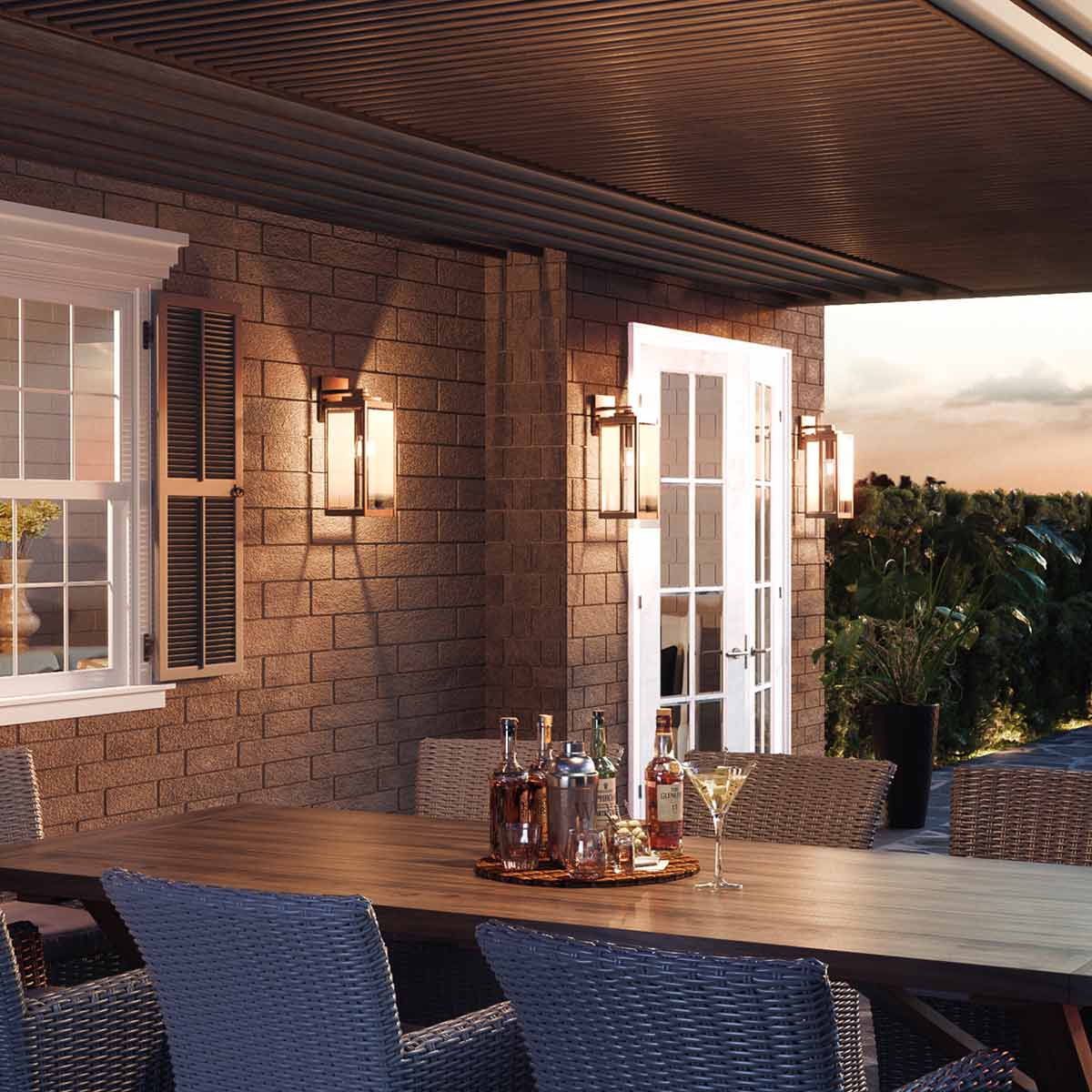 Quoizel Outdoor Wall Light from the Wakefield range. Wakefield 1 Wall Lantern - Medium Product Code = QZ-WAKEFIELD-M-TBK