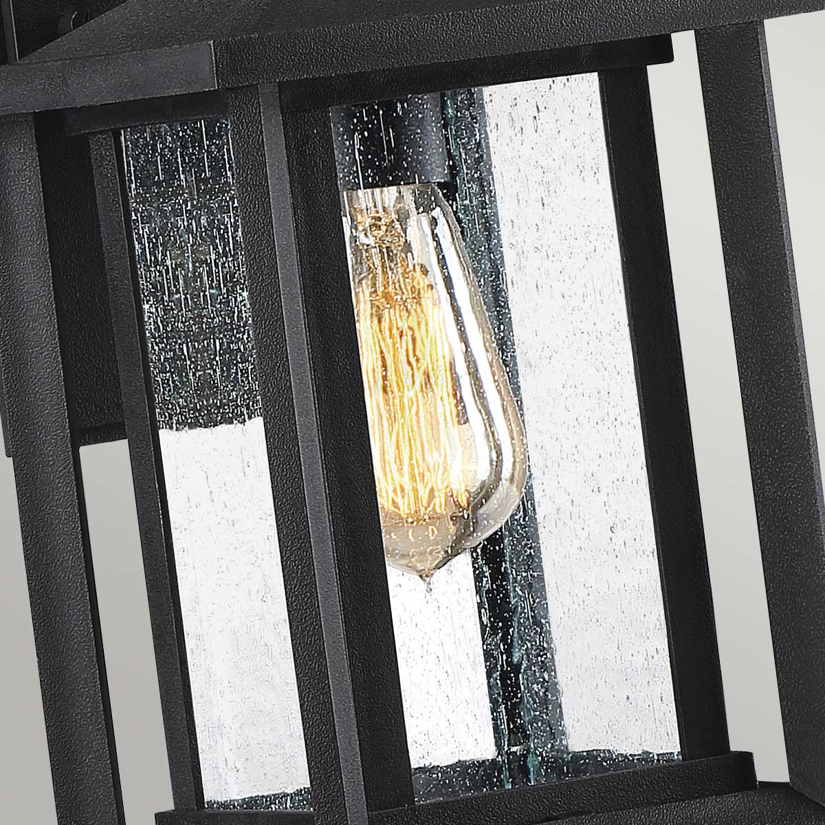 Quoizel Outdoor Wall Light from the Wakefield range. Wakefield 1 Wall Lantern - Small Product Code = QZ-WAKEFIELD-S-TBK
