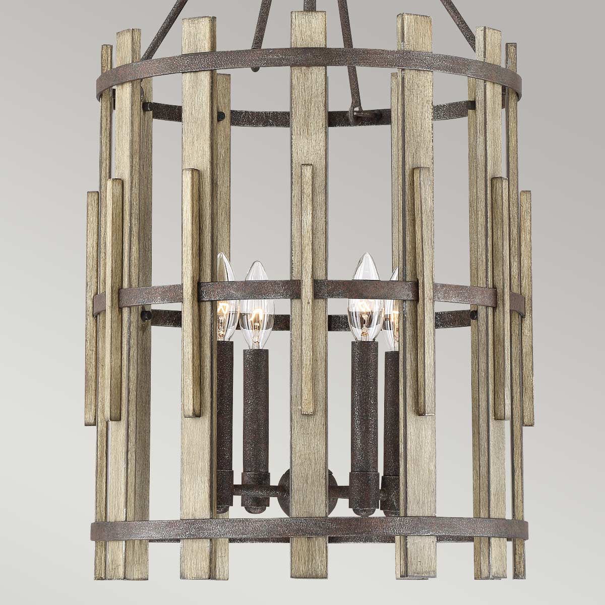 Quoizel Pendant from the Wood Hollow range. Wood Hollow 4 Light Chandelier Product Code = QZ-WOOD-HOLLOW-4P