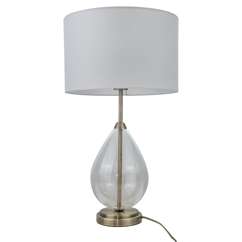 Magnalux Rayna Crystal Antique Brass Table Lamp Part Number - RAY01ABTL