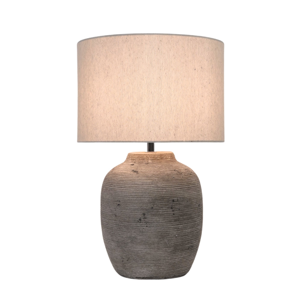 Magnalux Remy Large Grey Stone Table Lamp Part Number - REM01TL