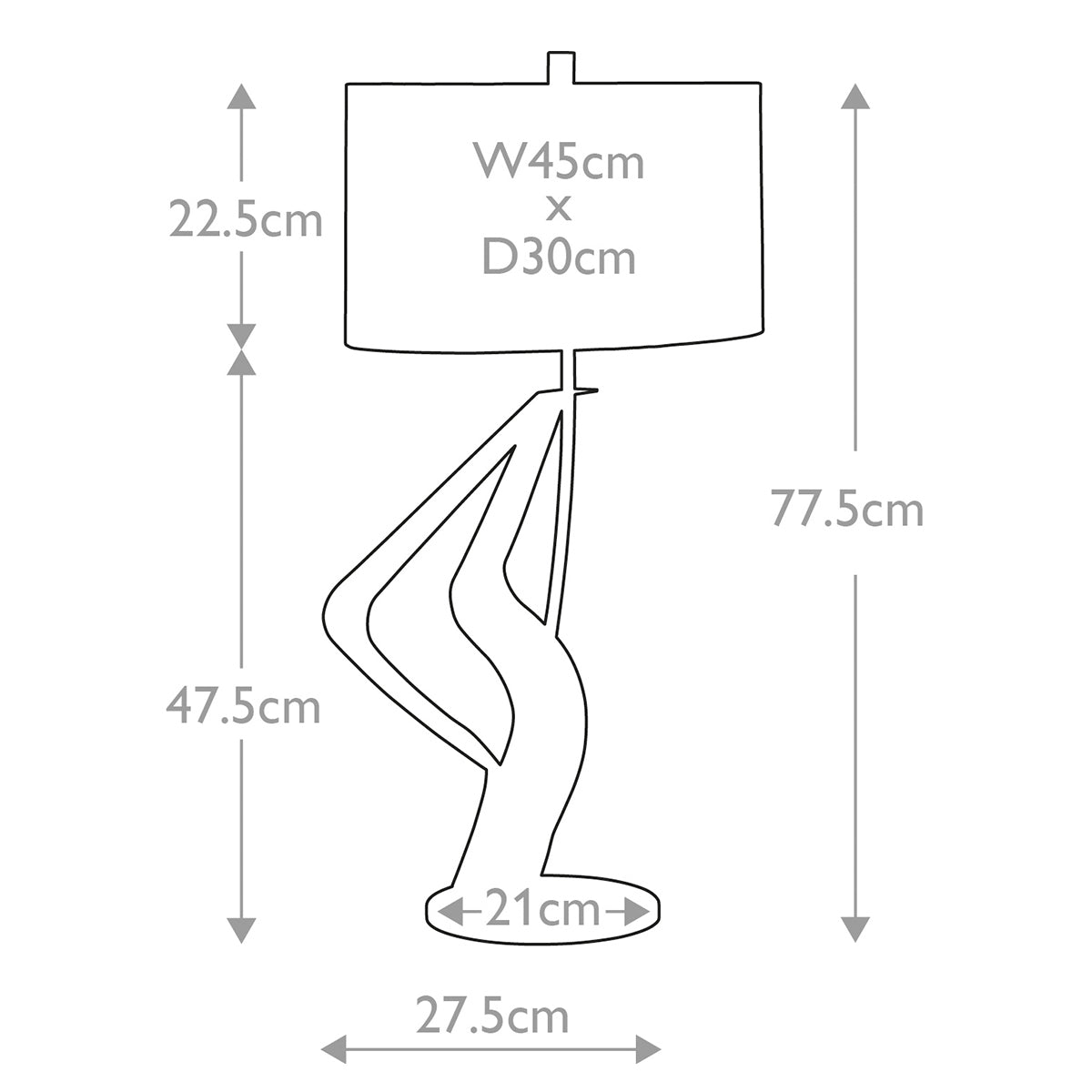 Elstead Lighting Table Lamp from the Ribbon range. Ribbon 1 Light Table Lamp Product Code = RIBBON-TL