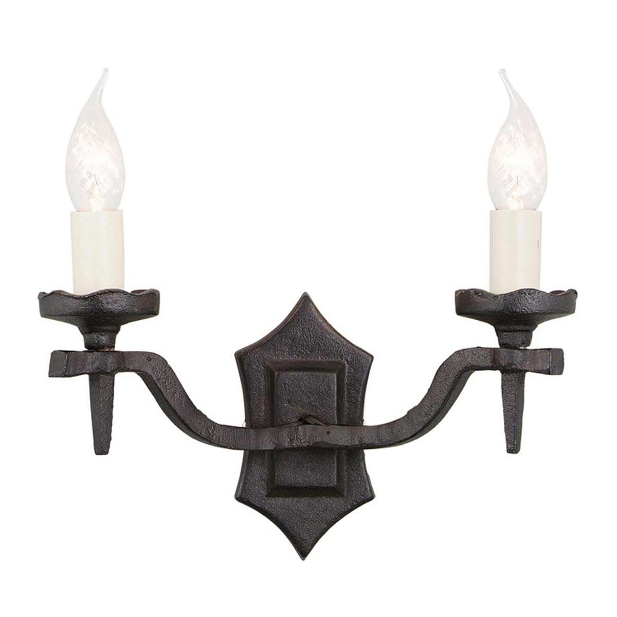 Elstead Lighting Wall Light from the Rectory range. Rectory 2 Light Wall Product Code = RY2B-BLACK