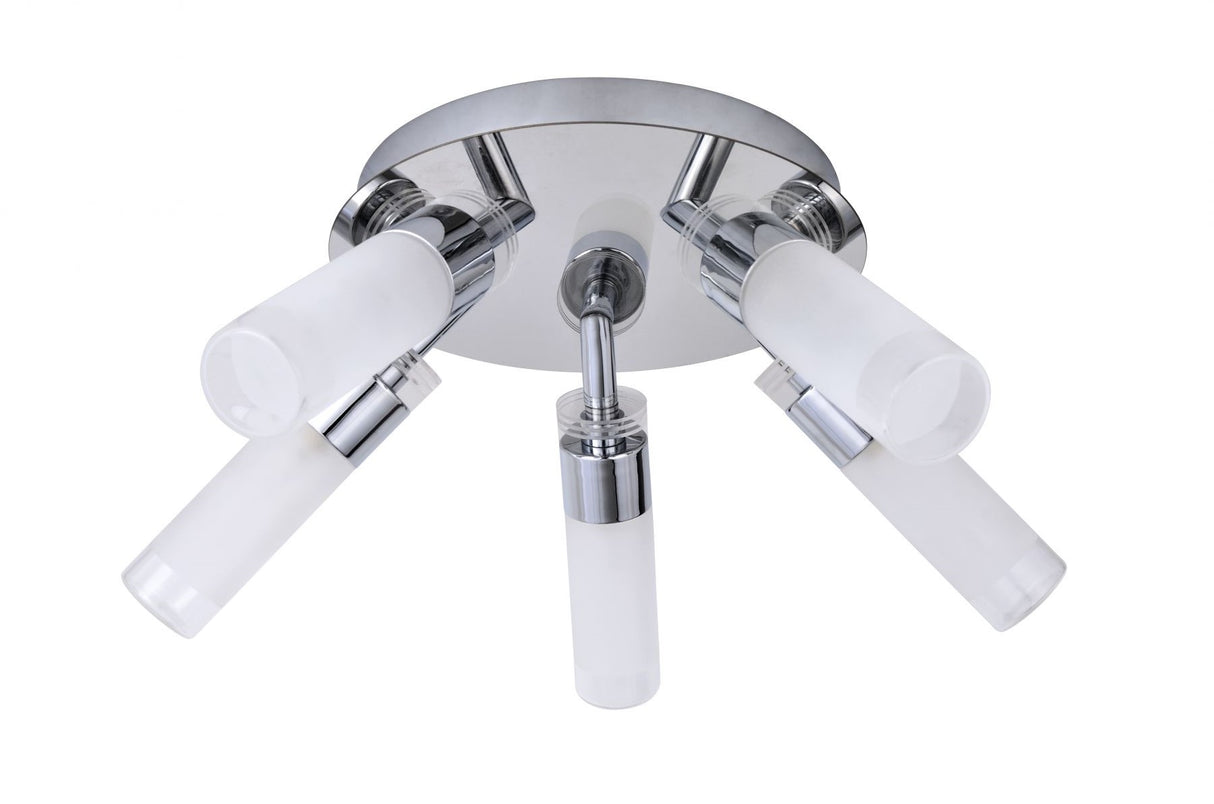 Magnalux Saturn 5 Light Bathroom Ceiling Light Polished Chrome Part Number - SAT05CH