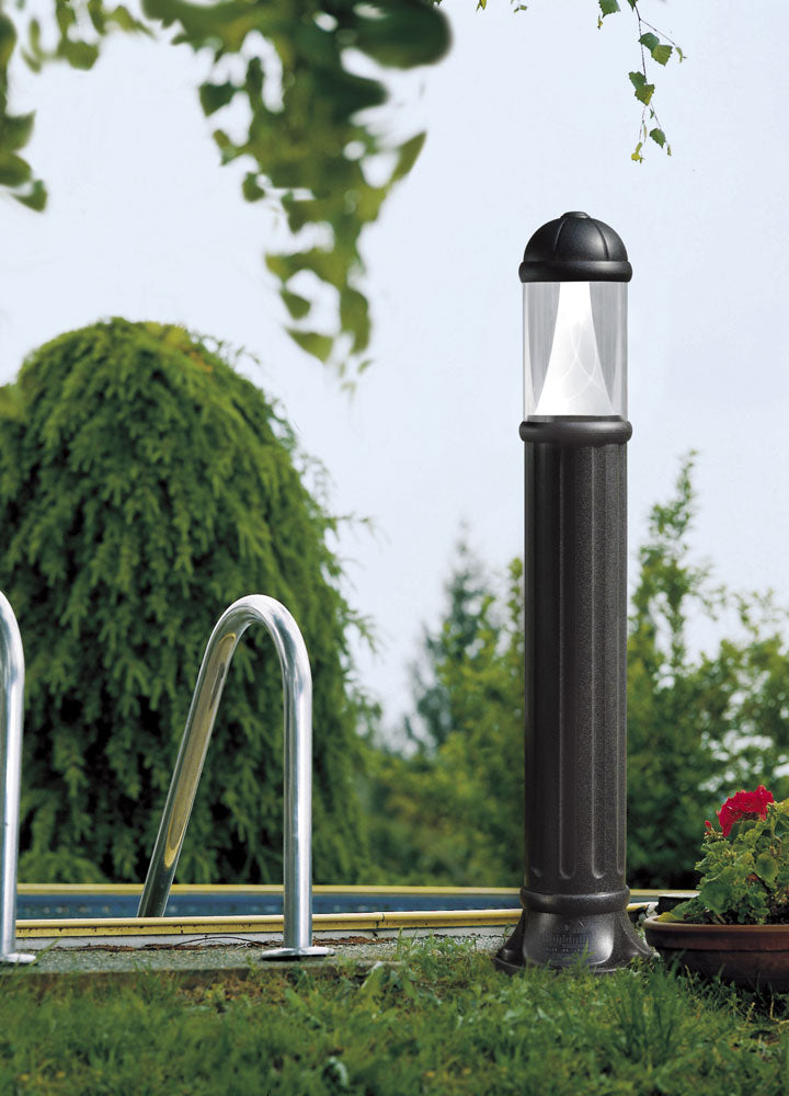 Magnalux Sauro 1100mm Black Clear E27 Bollard Post Light Part Number - SAURO1100