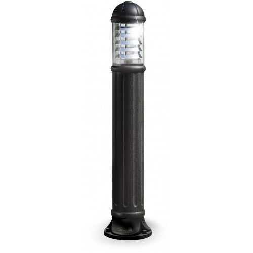 Magnalux Sauro 1100mm Black Clear E27 Bollard Post Light Chrome Part Number - SAURO1100C
