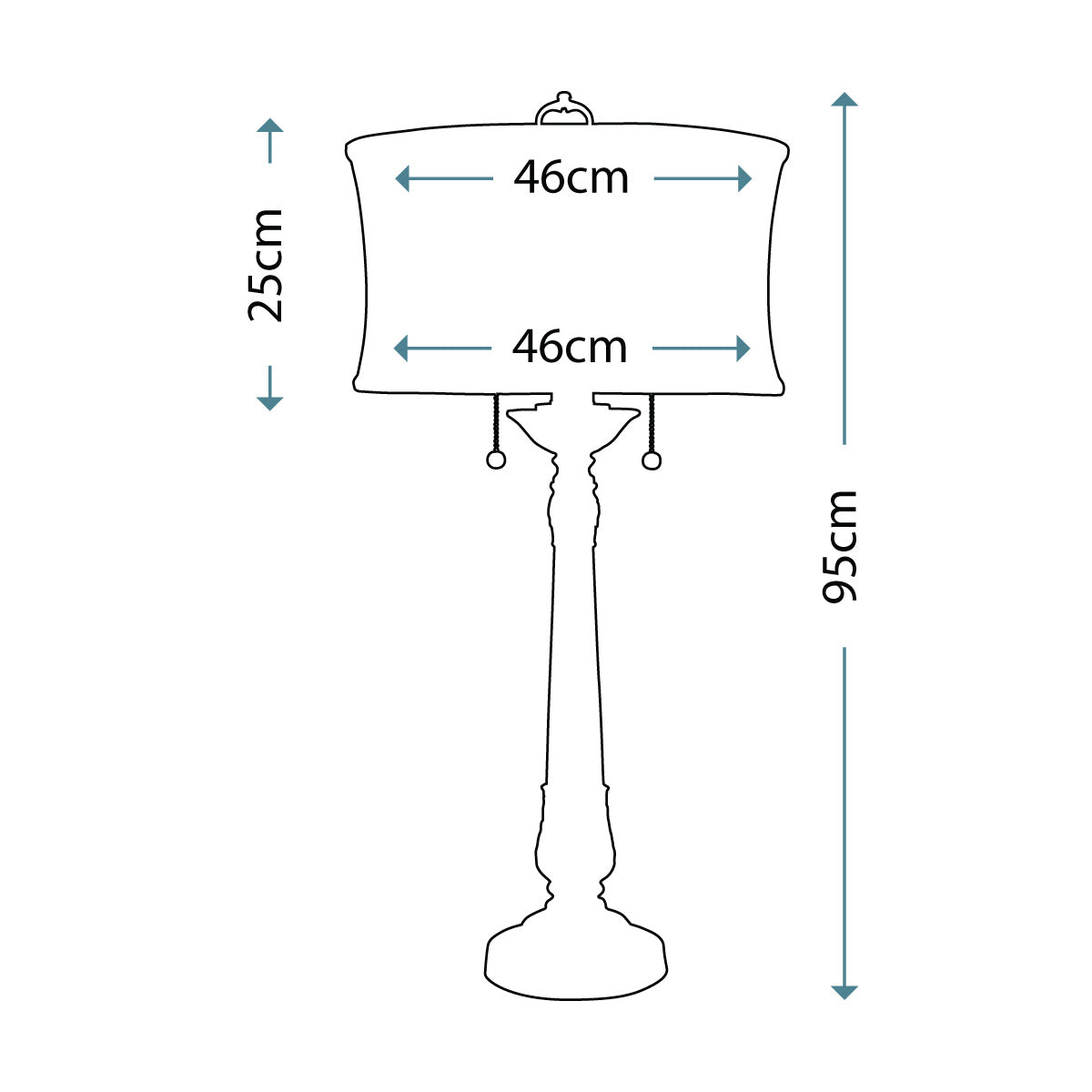 Stiffel Table Lamp from the Presidential range. Presidential 2 Light Table Lamp Product Code = SF-PRESIDENTIAL