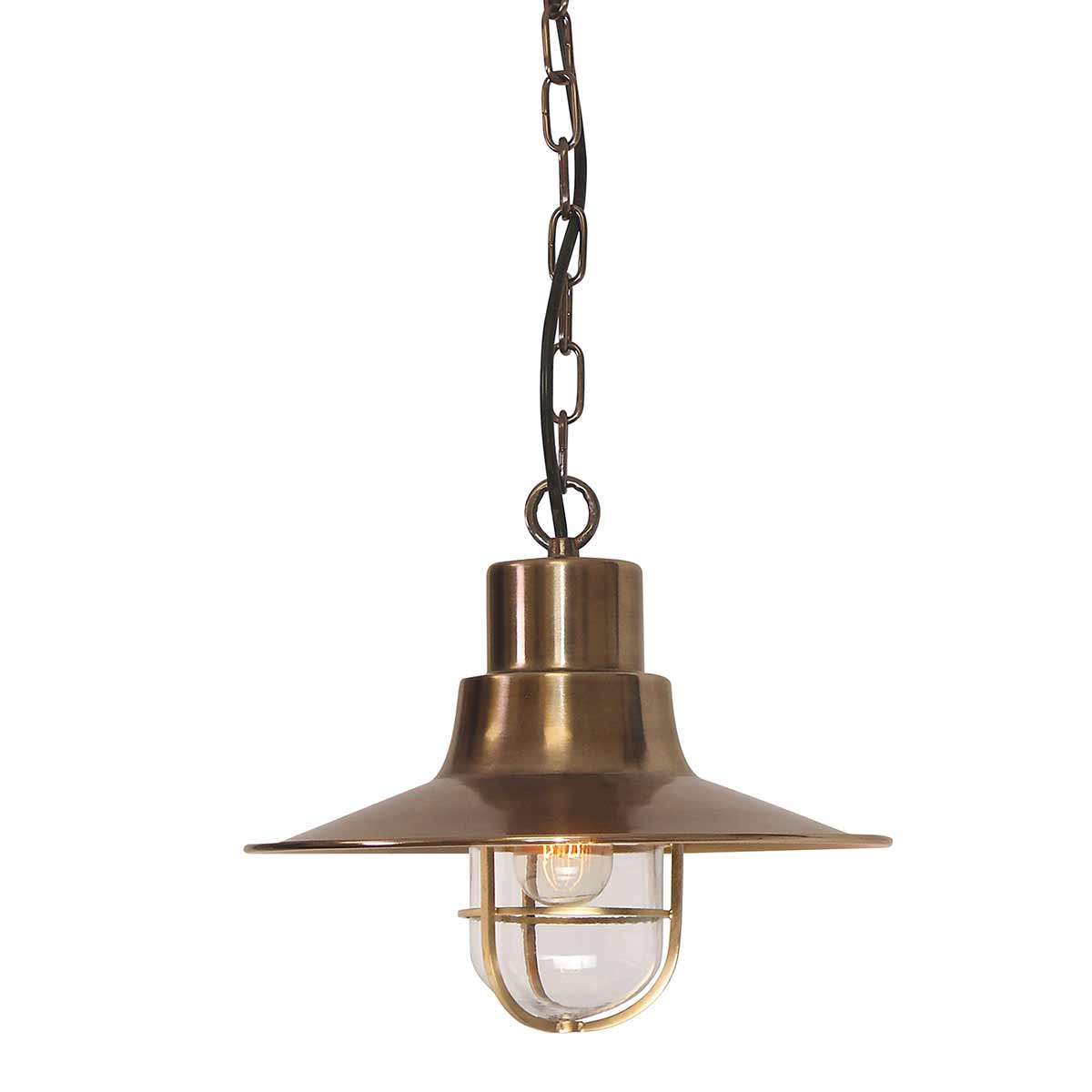 Elstead Lighting Outdoor Hanging from the Sheldon range. Sheldon 1 Light Chain Lantern Product Code = SHELDON-CH-BR