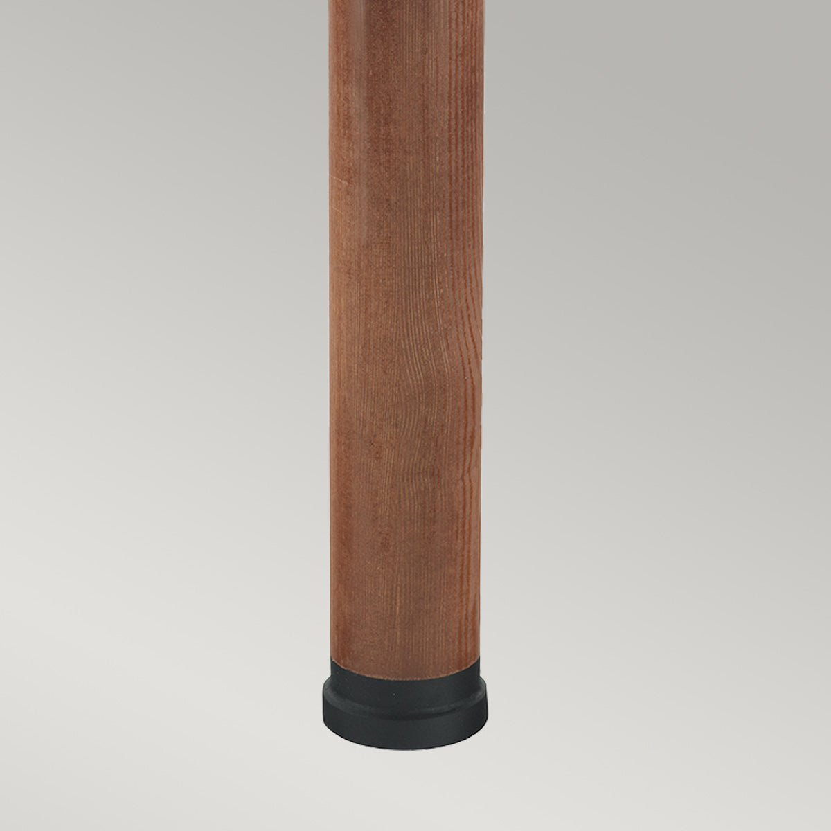 Norlys Stockholm Large Bollard Stained Wood & Black ST-BOLSW-L-E27-B