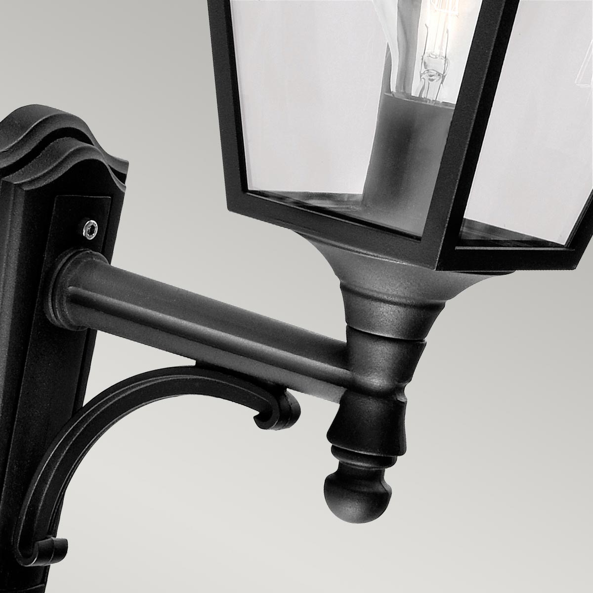 Norlys Outdoor Wall Light from the Turin range. Turin 1 Light Up Wall Lantern - Black Product Code = T1-BLACK