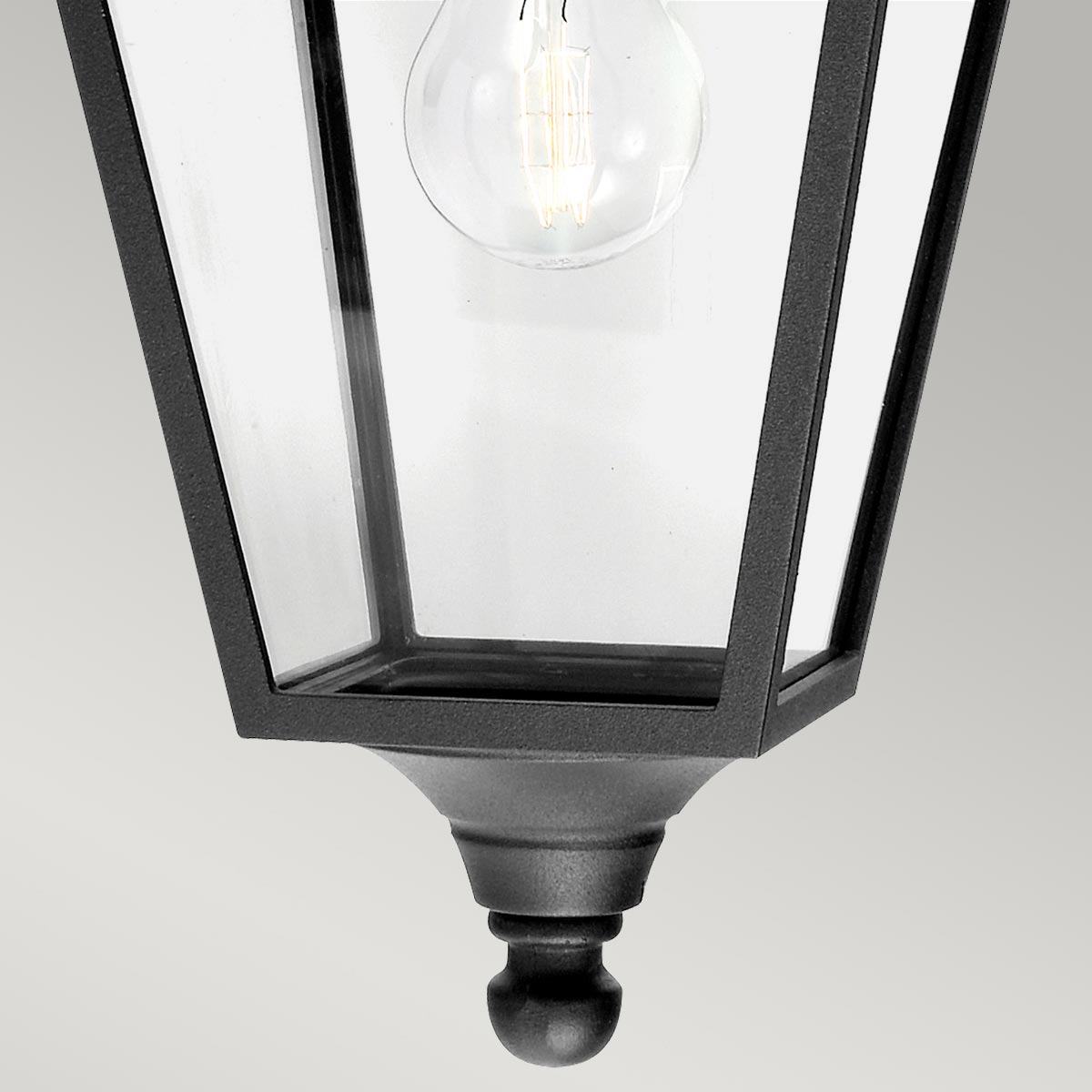 Norlys Outdoor Wall Light from the Turin range. Turin 1 Light Down Wall Lantern - Black Product Code = T2-BLACK