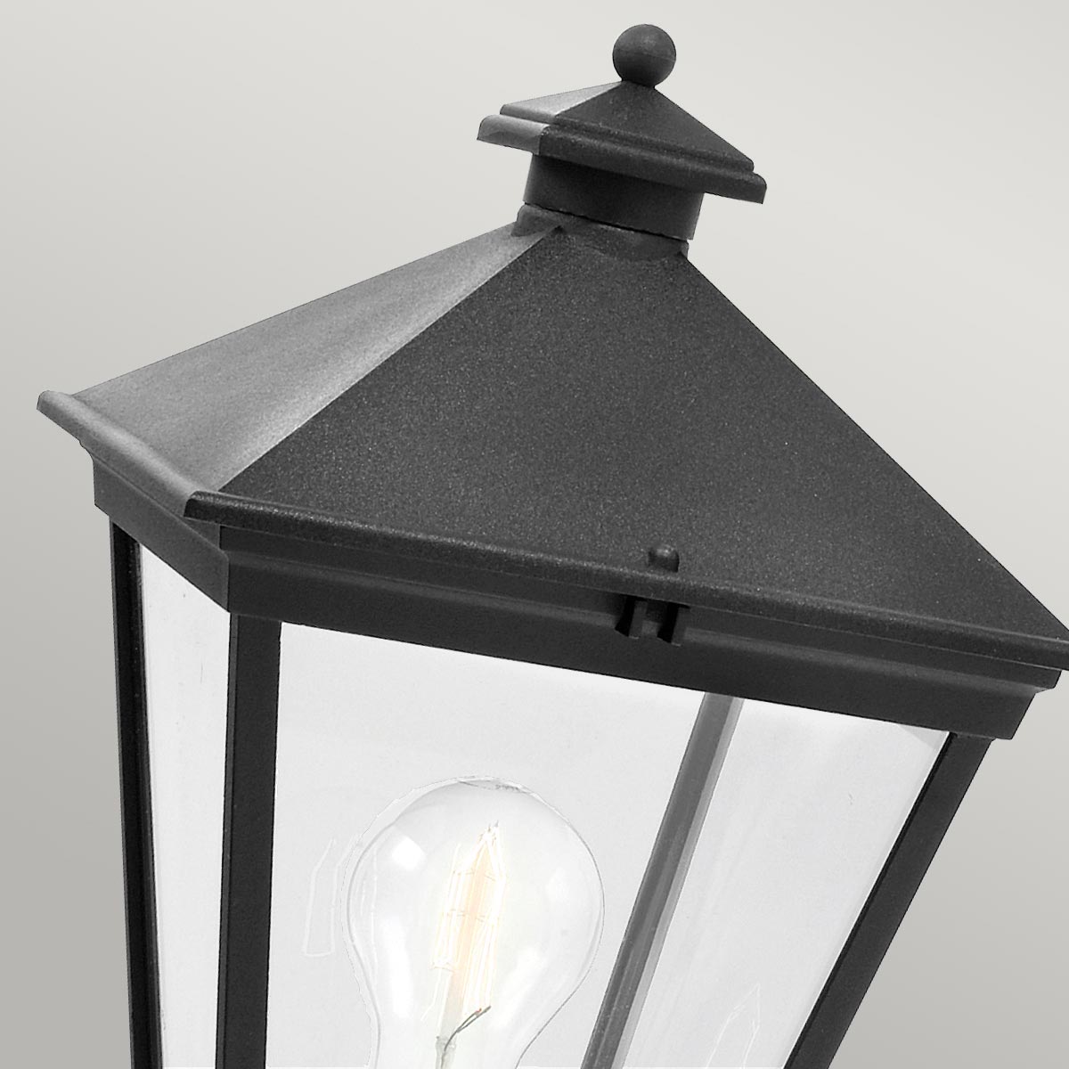 Norlys Pedestal Lantern from the Turin range. Turin 1 Light Pedestal - Black Product Code = T3-BLACK