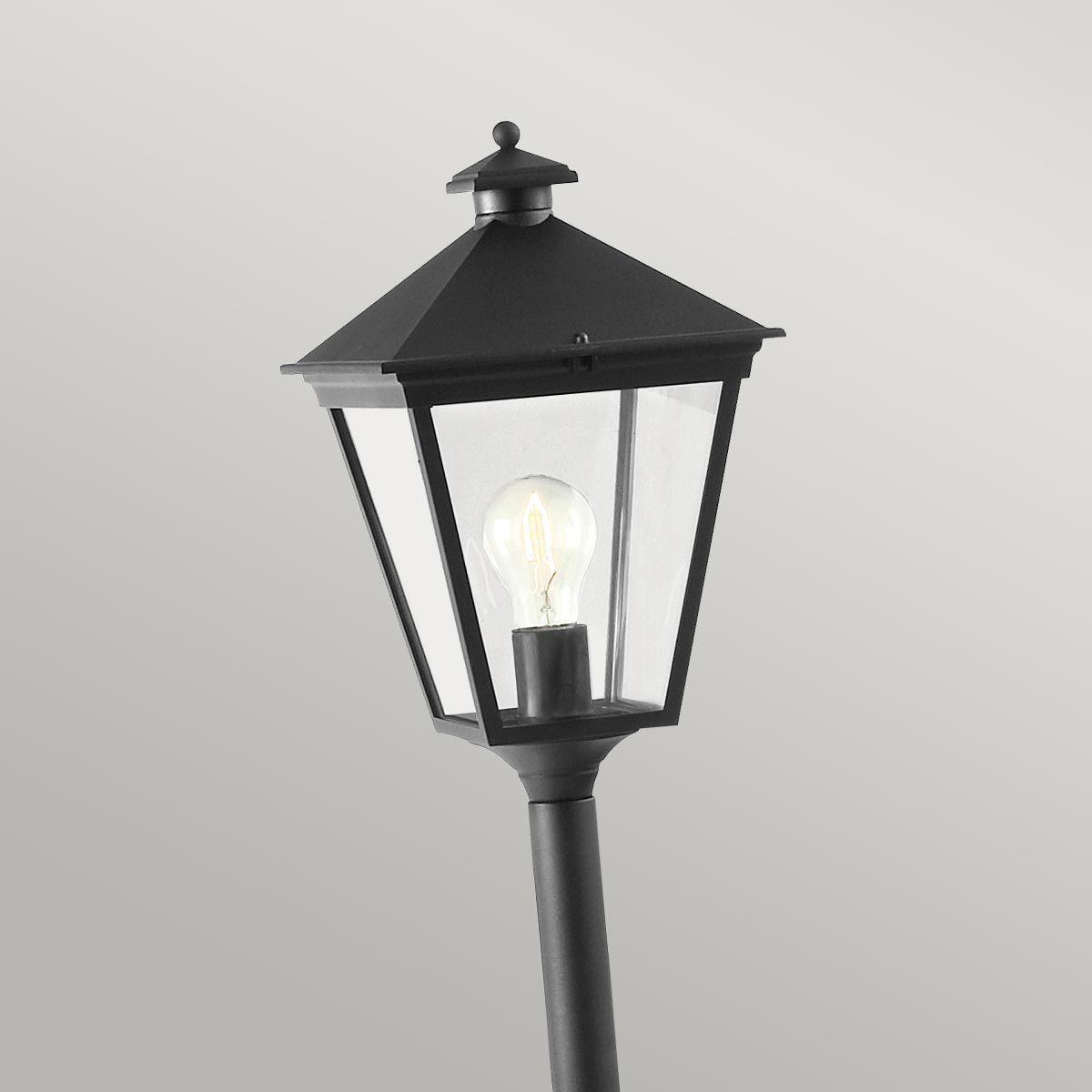 Norlys Pillar Lantern from the Turin range. Turin 1 Light Pillar - Black Product Code = T4-BLACK