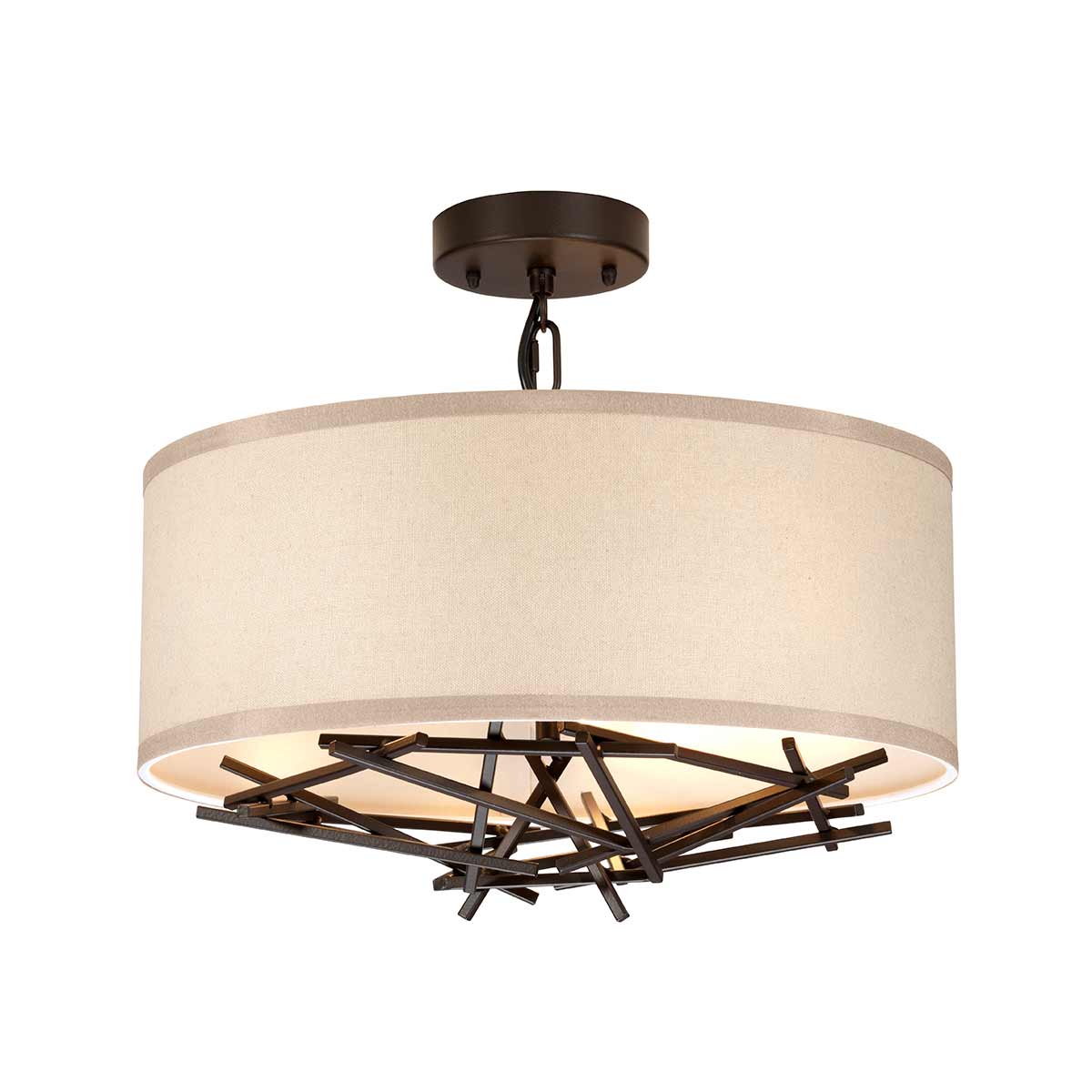 Elstead Lighting Pendant from the Taiko range. Taiko 3 Light Pendant Product Code = TAIKO-3P