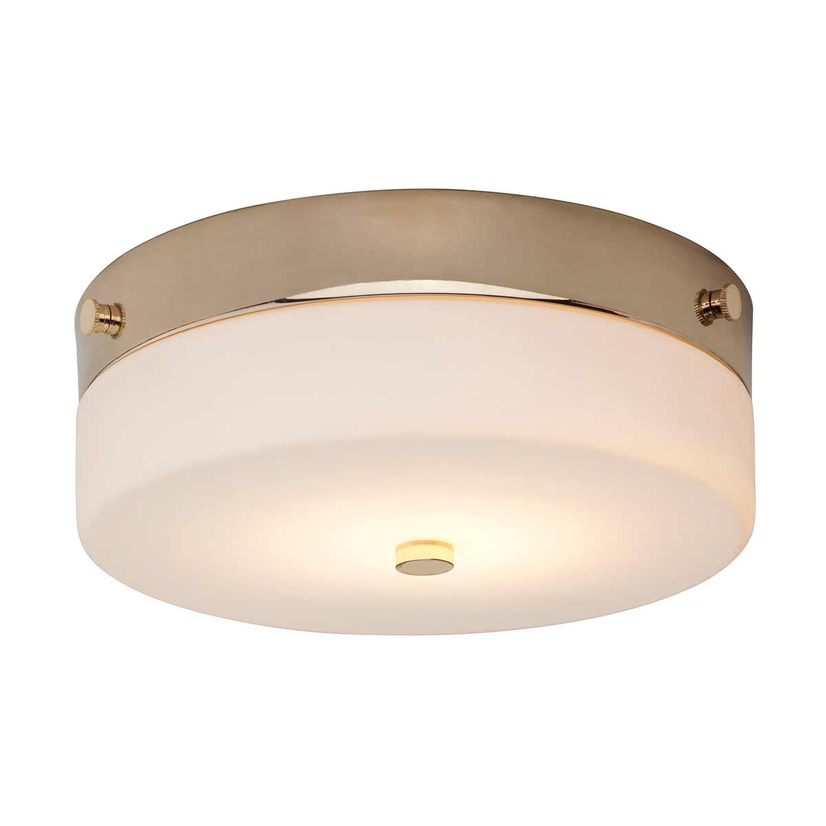 Elstead Lighting Ceiling Flush from the Tamar range. Tamar 1 Light Medium Flush Product Code = TAMAR-F-M-PG